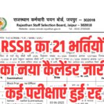 RSSB New Exam Calender 2025